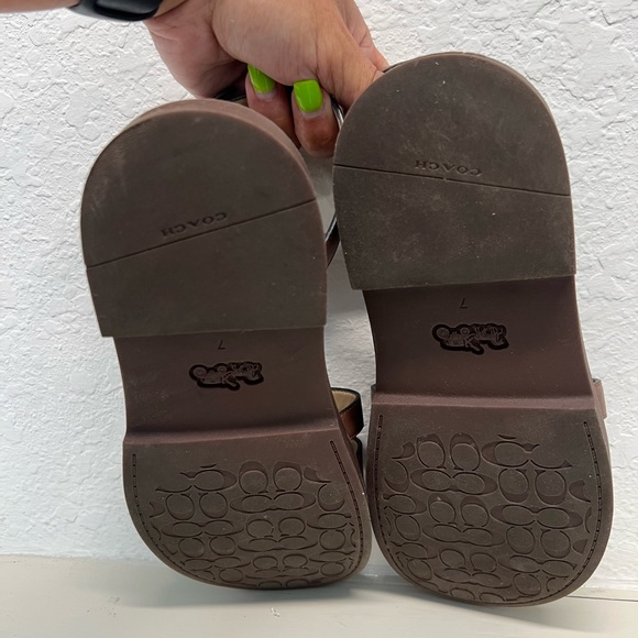Coach Brown Leather Minimalist Sandals - Picture 4 of 10
